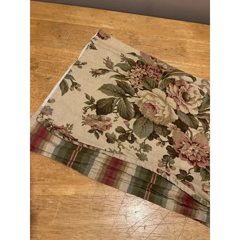 Vtg Waverly Forever Yours‎ Peony Scalloped Valances 50x15